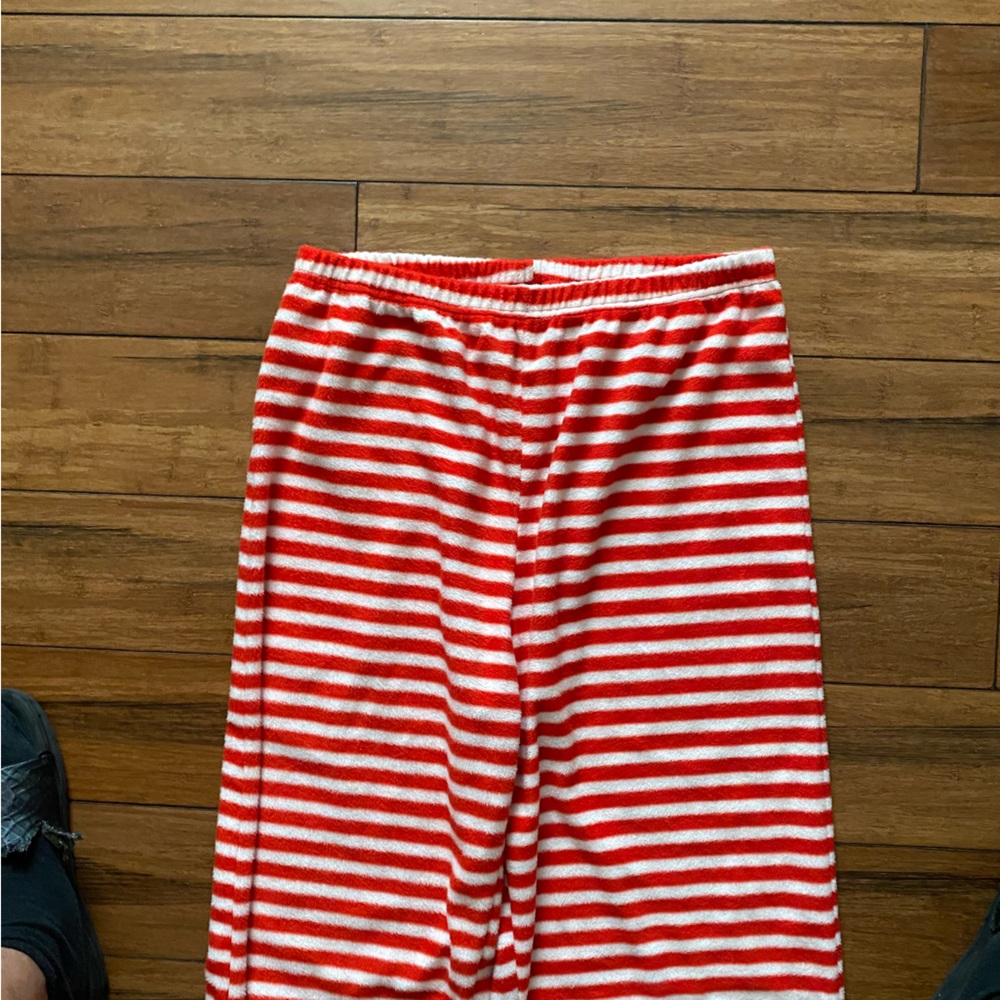 Dr. Seus pajama pants!! Very comfortable cozy and fuzzy!